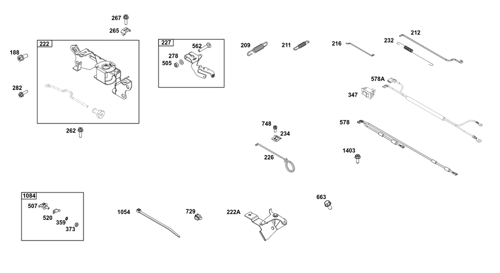 Controls Group Diagram and Parts List for 356442-0651-F1 200000 - 399999 Briggs and Stratton Engine
